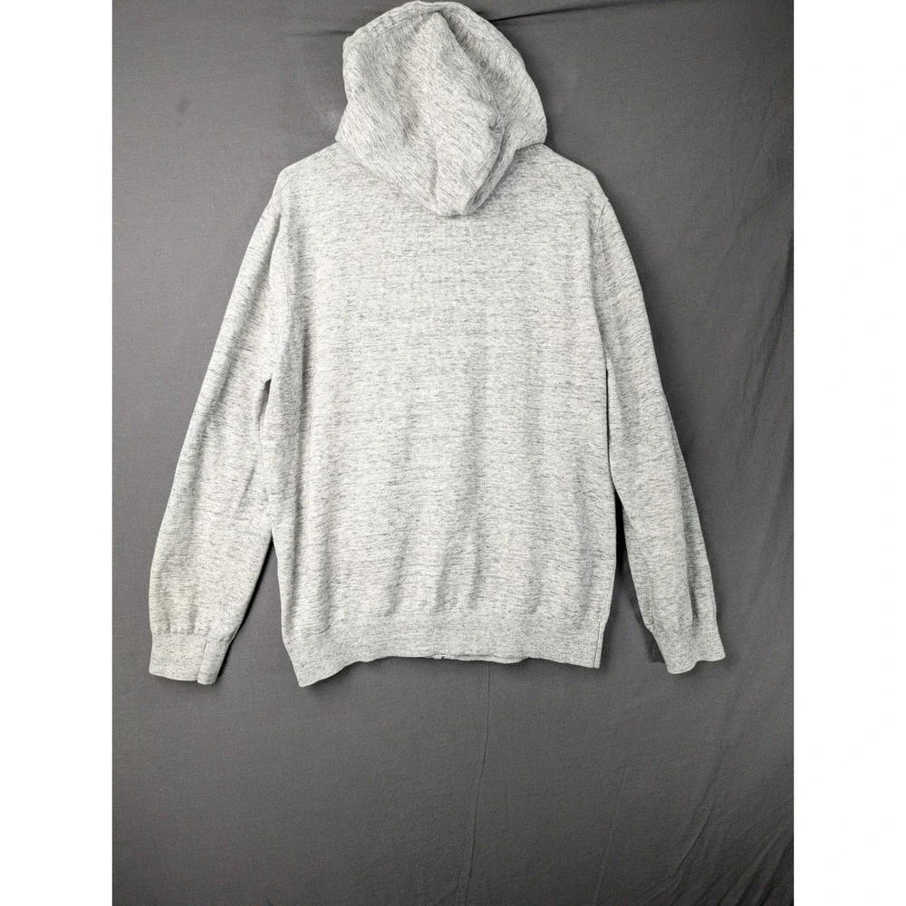 Banana Republic Mens Gray Full Zip Knit Hoodie Sweater Size XL Heathered 5901